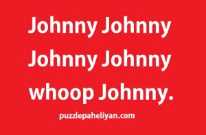 Johnny whoop finger riddle answer