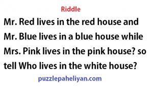 Mr red lives in the red house riddle answer