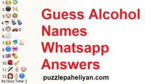 Guess Alcohol Names Whatsapp Answers