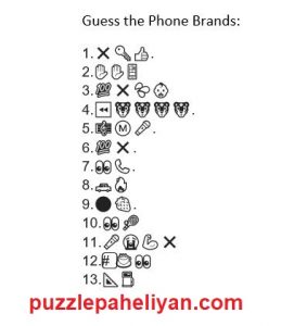 Guess the phone brand puzzle answer