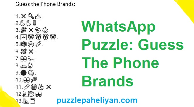 Guess the phone brand puzzle