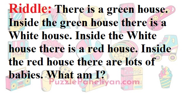 There is a green house riddle answer