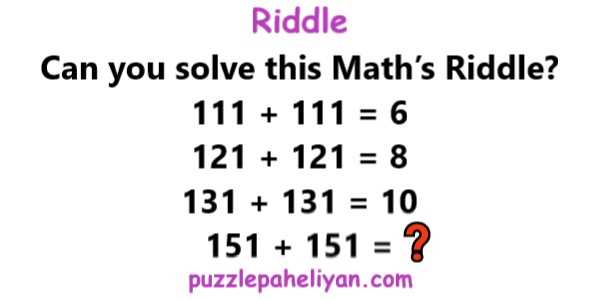 111 + 111 Rätsel Antwort