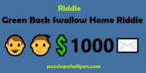 Green Back Swallow Home Riddle