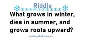 What Lives in Winter and Dies in Summer Riddle