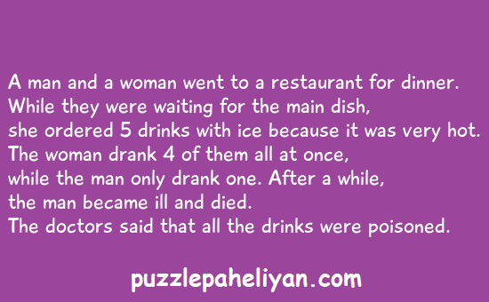 A Person Was Poisoned at a Restaurant Riddle