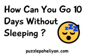 How Can You Go 10 Days Without Sleeping Riddle
