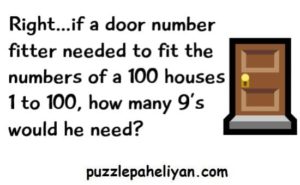 If a Door Number Fitter Riddle