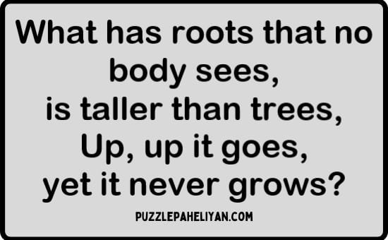 What Has Roots That Nobody Sees Riddle