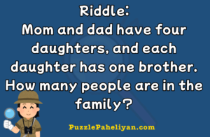Mom and dad have four daughters riddle