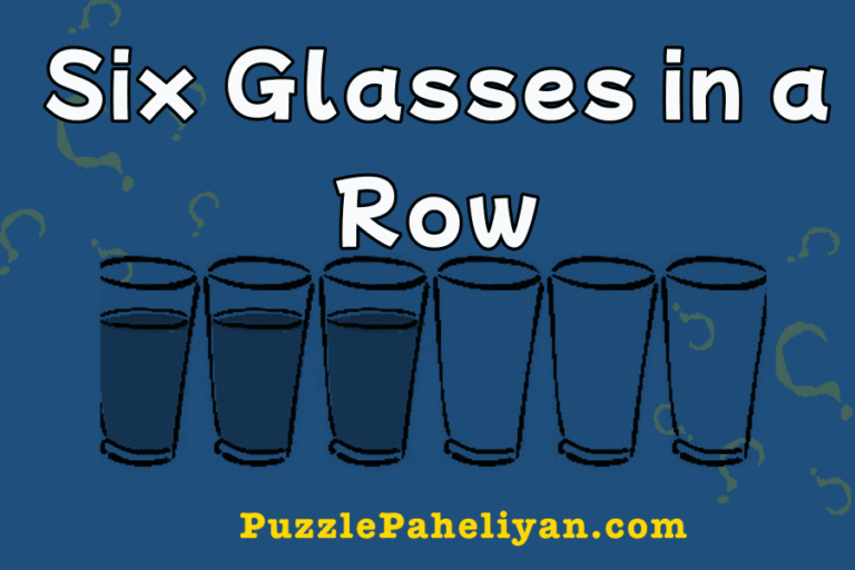 Six glasses in a row