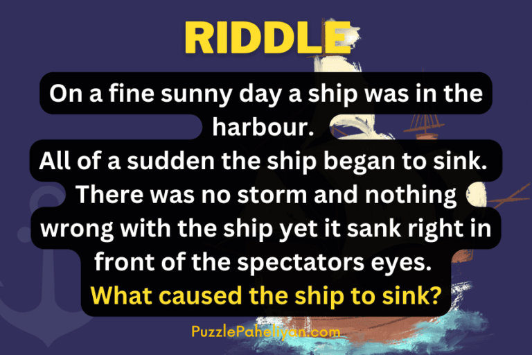 sinking yacht riddle